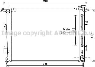 Prasco HY2286 - Radiators, Motora dzesēšanas sistēma ps1.lv