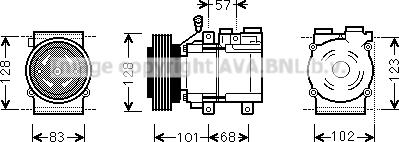 Prasco HYAK324 - Kompresors, Gaisa kond. sistēma ps1.lv