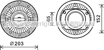 Prasco IVC110 - Sajūgs, Radiatora ventilators ps1.lv