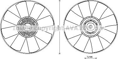 Prasco IVF130 - Sajūgs, Radiatora ventilators ps1.lv