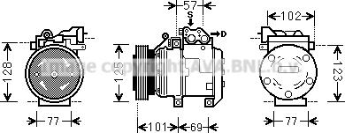 Prasco KAK211 - Kompresors, Gaisa kond. sistēma ps1.lv