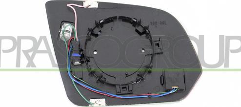 Prasco ME9127534 - Spoguļstikls, Ārējais atpakaļskata spogulis ps1.lv