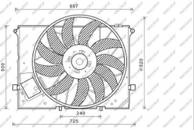 Prasco ME522F002 - Ventilators, Motora dzesēšanas sistēma ps1.lv