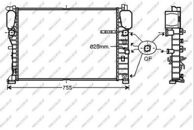 Prasco ME039R005 - Radiators, Motora dzesēšanas sistēma ps1.lv