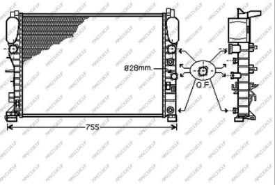 Prasco ME039R002 - Radiators, Motora dzesēšanas sistēma ps1.lv