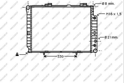 Prasco ME035R011 - Radiators, Motora dzesēšanas sistēma ps1.lv