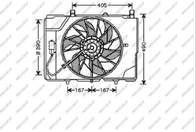 Prasco ME025F001 - Ventilators, Motora dzesēšanas sistēma ps1.lv