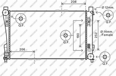 Prasco ME027R012 - Radiators, Motora dzesēšanas sistēma ps1.lv