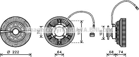 Prasco MNC071 - Sajūgs, Radiatora ventilators ps1.lv