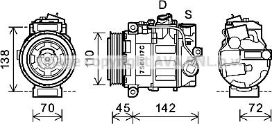 Prasco MSK615 - Kompresors, Gaisa kond. sistēma ps1.lv