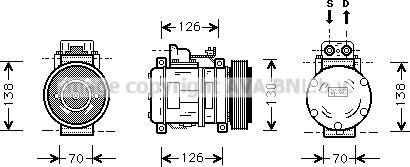 Prasco MSK054 - Kompresors, Gaisa kond. sistēma ps1.lv