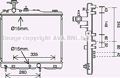 Prasco MT2255 - Radiators, Motora dzesēšanas sistēma ps1.lv