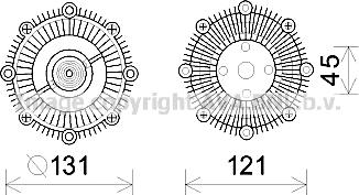 Prasco MTC223 - Sajūgs, Radiatora ventilators ps1.lv