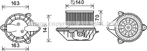 Prasco OL8624 - Elektromotors, Salona ventilācija ps1.lv