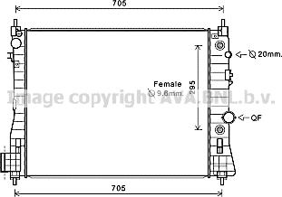 Prasco OL2655 - Radiators, Motora dzesēšanas sistēma ps1.lv