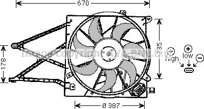 Prasco OL7524 - Ventilators, Motora dzesēšanas sistēma ps1.lv