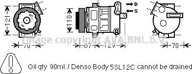 Prasco OLAK558 - Kompresors, Gaisa kond. sistēma ps1.lv