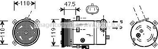 Prasco OLAK277 - Kompresors, Gaisa kond. sistēma ps1.lv