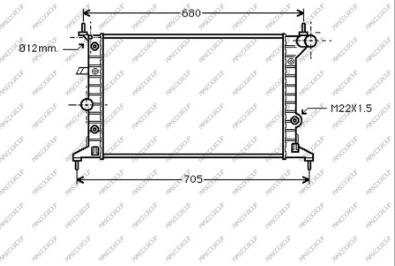 Prasco OP052R002 - Radiators, Motora dzesēšanas sistēma ps1.lv