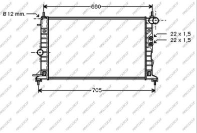 Prasco OP052R007 - Radiators, Motora dzesēšanas sistēma ps1.lv