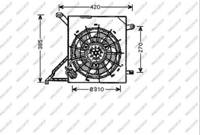 Prasco OP017F004 - Ventilators, Motora dzesēšanas sistēma ps1.lv