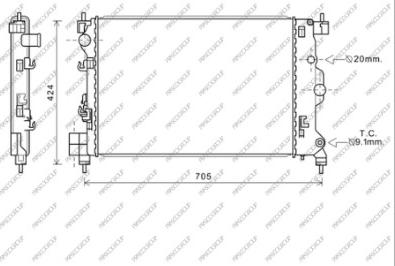 Prasco OP700R003 - Radiators, Motora dzesēšanas sistēma ps1.lv