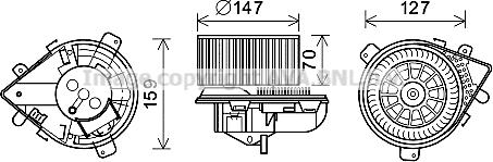 Prasco PE8395 - Elektromotors, Salona ventilācija ps1.lv