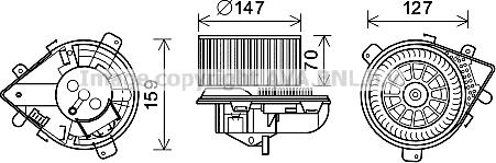 Prasco PE8393 - Elektromotors, Salona ventilācija ps1.lv