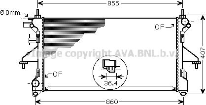 Prasco PEA2304 - Radiators, Motora dzesēšanas sistēma ps1.lv