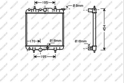 Prasco PG420R020 - Radiators, Motora dzesēšanas sistēma ps1.lv