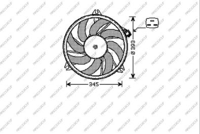 Prasco PG009F004 - Ventilators, Motora dzesēšanas sistēma ps1.lv