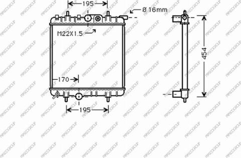 Prasco PG009R007 - Radiators, Motora dzesēšanas sistēma ps1.lv