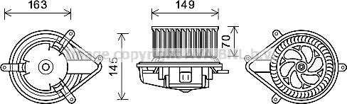 Prasco RT8512 - Elektromotors, Salona ventilācija ps1.lv