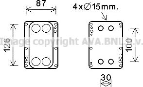 Prasco RT3631 - Eļļas radiators, Motoreļļa ps1.lv