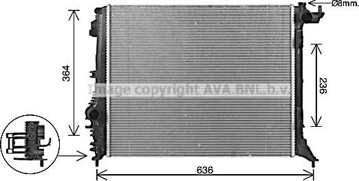 Prasco RT2648 - Radiators, Motora dzesēšanas sistēma ps1.lv