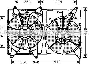 Prasco TO7533 - Ventilators, Motora dzesēšanas sistēma ps1.lv