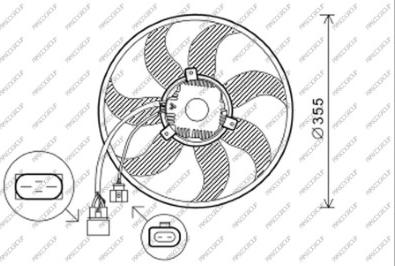 Prasco VG055F004 - Ventilators, Motora dzesēšanas sistēma ps1.lv