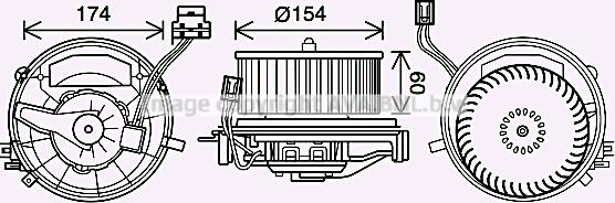 Prasco VN8399 - Elektromotors, Salona ventilācija ps1.lv