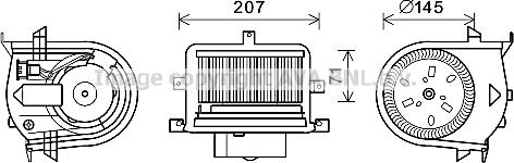 Prasco VN8350 - Elektromotors, Salona ventilācija ps1.lv