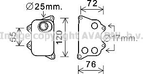 Prasco VN3390 - Eļļas radiators, Motoreļļa ps1.lv