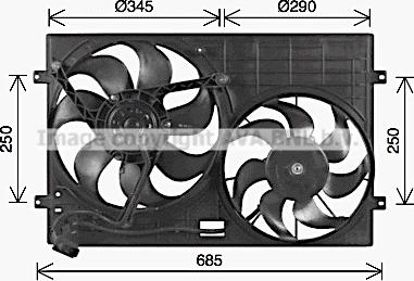 Prasco VN7543 - Ventilators, Motora dzesēšanas sistēma ps1.lv