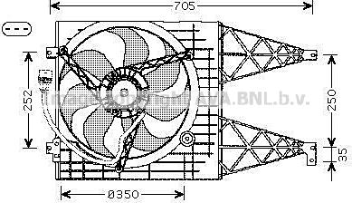 Prasco VN7513 - Ventilators, Motora dzesēšanas sistēma ps1.lv