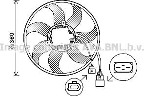 Prasco VN7537 - Ventilators, Motora dzesēšanas sistēma ps1.lv