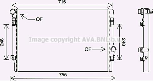 Prasco VNA2336 - Radiators, Motora dzesēšanas sistēma ps1.lv