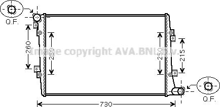 Prasco VNA2255 - Radiators, Motora dzesēšanas sistēma ps1.lv