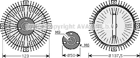 Prasco VNC273 - Sajūgs, Radiatora ventilators ps1.lv