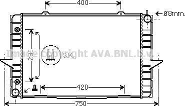 Prasco VO2118 - Radiators, Motora dzesēšanas sistēma ps1.lv