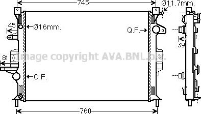 Prasco VO2187 - Radiators, Motora dzesēšanas sistēma ps1.lv