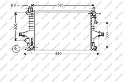 Prasco VV042R002 - Radiators, Motora dzesēšanas sistēma ps1.lv