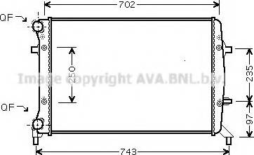 Prasco VWA2272 - Radiators, Motora dzesēšanas sistēma ps1.lv